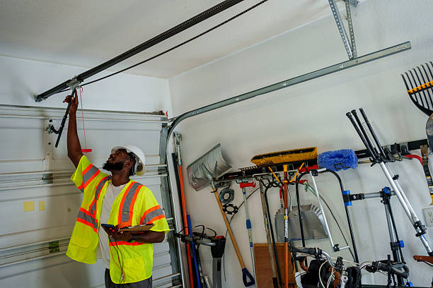 Professional Garage Door Panel Replacement technician working in Clinton, NC